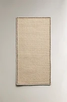 RECTANGULAR BOUCLÉ WOOL AREA RUG
