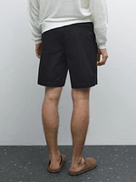 Cotton blend Bermuda shorts