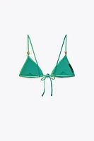 FISH TRIANGLE BIKINI TOP