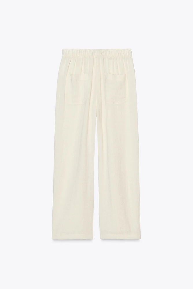 PANTALON RUSTIQUE À TAILLE ÉLASTIQUE