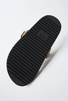 EMBROIDERED LEATHER SANDALS