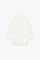 GATHERED KIMONO SHIRT