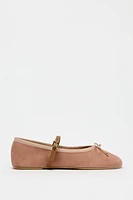 SUEDE MARY JANE FLATS