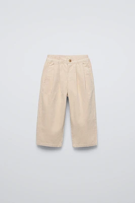 PLEATED CORDUROY PANTS