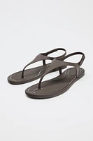 RUBBERIZED FLAT SANDALS
