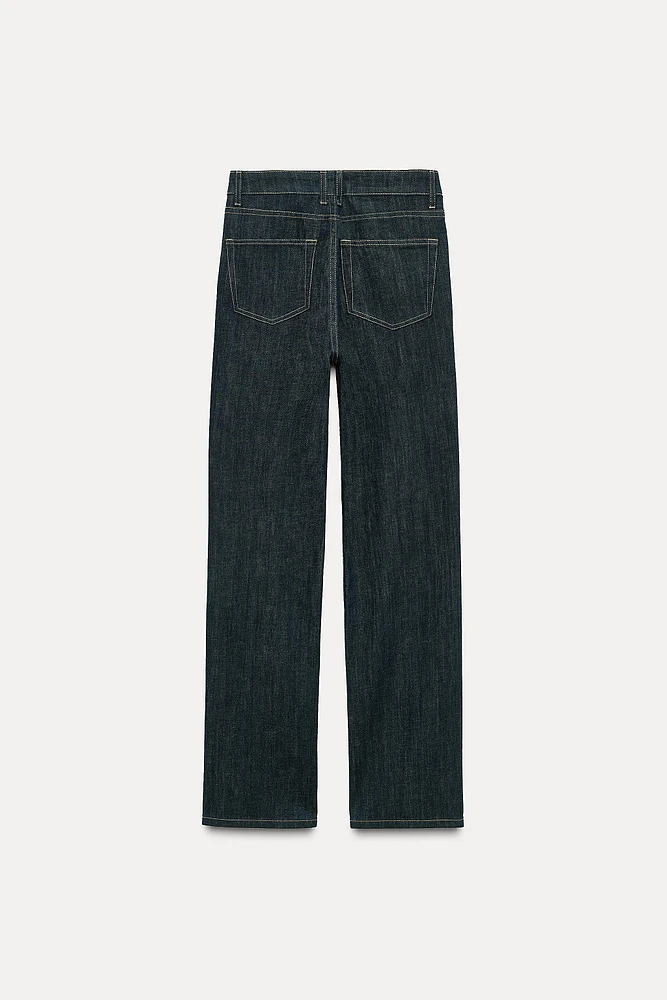 TRF STRAIGHT LEG JEANS WITH A HIGH WAIST