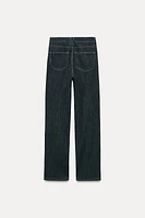 TRF STRAIGHT LEG JEANS WITH A HIGH WAIST