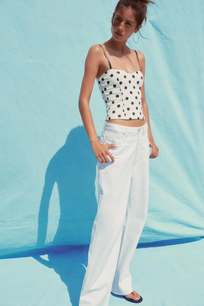 TOP CORSETERIE À POIS