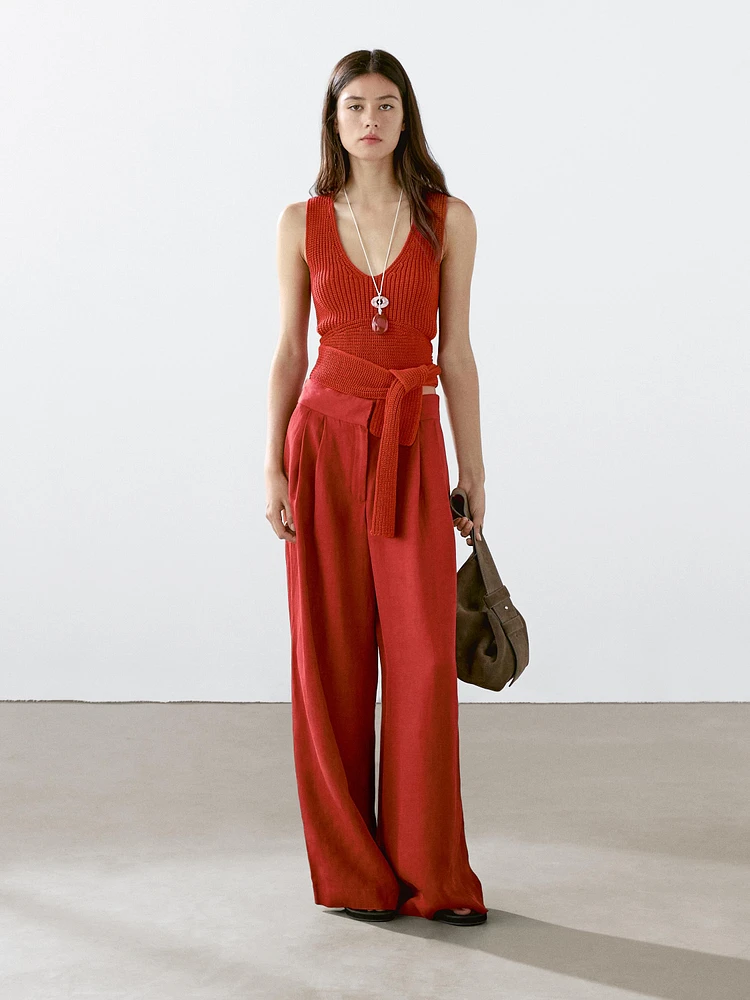 Pantalon fluide à pinces