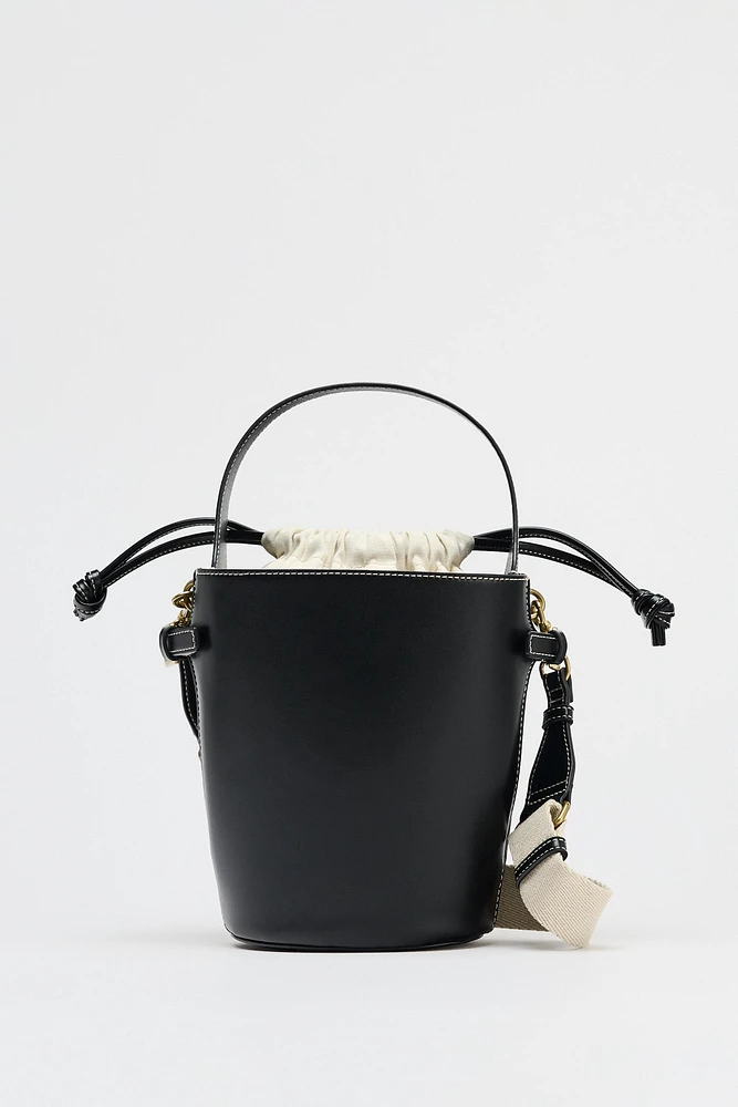 DRAWSTRING BUCKET BAG