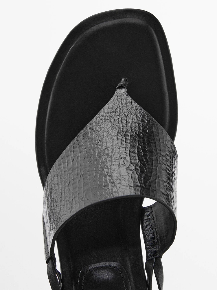 Leather gladiator sandals