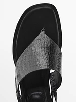 Leather gladiator sandals