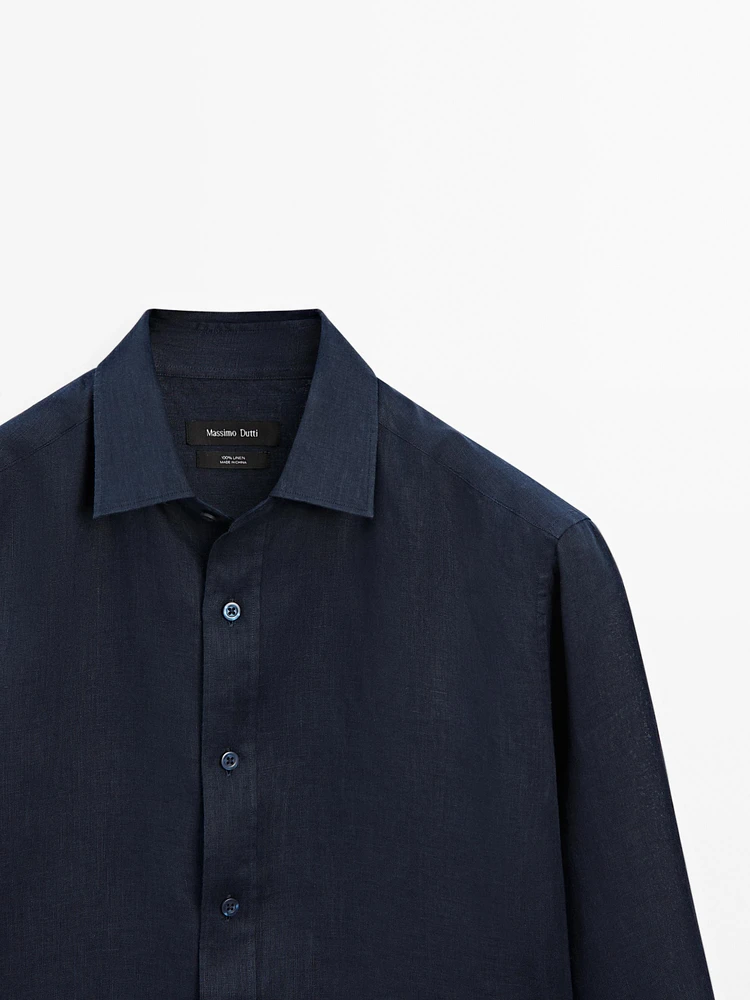 Chemise slim 100 % lin