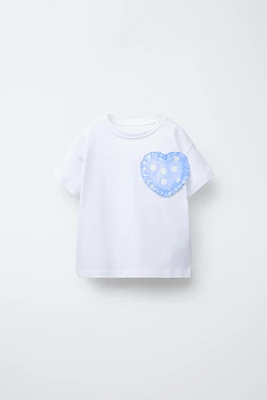 HEART PRINT T-SHIRT