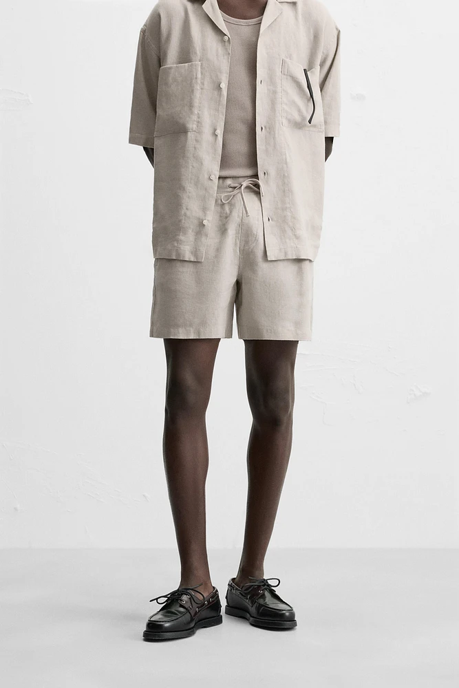 100% LINEN SHORTS