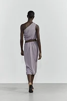 RUCHED TULLE TOP