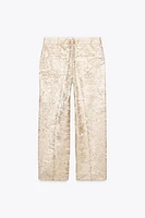 WRINKLED SATIN PANTS
