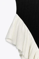 CONTRAST KNIT TOP