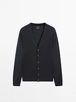 Cardigan 100 % laine mérinos