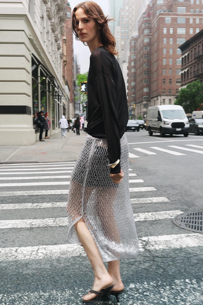 JUPE MIDI SEQUINS ZW COLLECTION