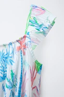 PLEATED PRINTED JUMPSUIT