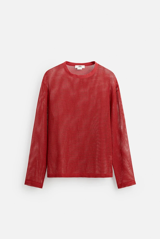 OPEN KNIT T-SHIRT