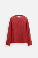 OPEN KNIT T-SHIRT
