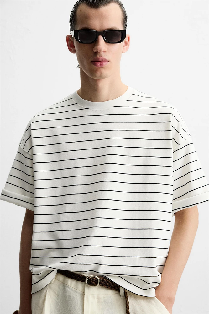 T-SHIRT BOXY FIT À RAYURES