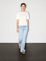 T-shirt oversize avec œillets