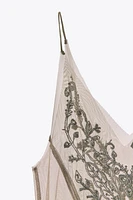 EMBROIDERED BEADED TULLE DRESS