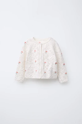 FLORAL KNIT JACKET