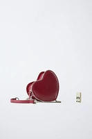 STUDDED HEART CROSSBODY BAG