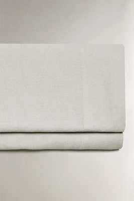 (140 GXM²) WASHED LINEN FLAT SHEET