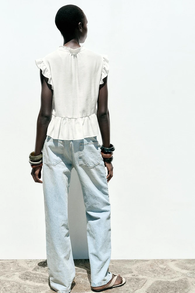 CHEMISE BRODÉE À VOLANTS