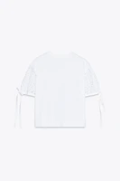 EMBROIDERED TIE T-SHIRT