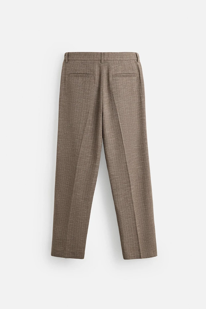 PANTALON DE COSTUME STRUCTURÉ RAYURES