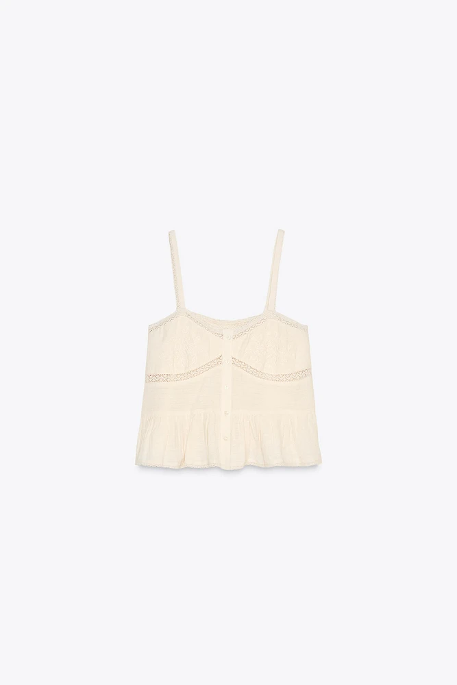 TOP DENTELLE BRODÉ
