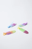 LOT DE QUATRE CLIPS COULEURS
