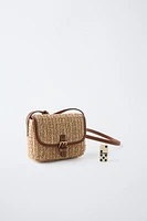 RAFFIA EFFECT CROSSBODY BAG