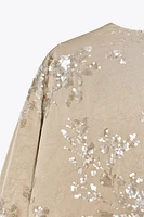 SEQUIN KIMONO COAT