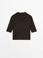 Polo en maille à manches courtes