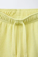 ENSEMBLE T-SHIRT ET BERMUDA GAUFRÉ
