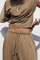 PANTALON LARGE 7/8 DÉLAVÉ