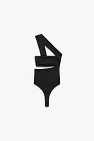 BODY EN POLYAMIDE ASYMÉTRIQUE CUT OUT