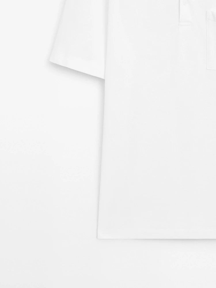 Polo texturé piqué 100 % coton