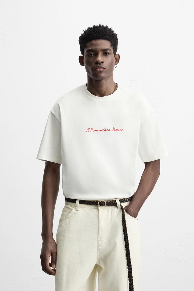 CONTRAST PRINT T-SHIRT