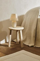 ROUND TRAVERTINE MINI SIDE TABLE