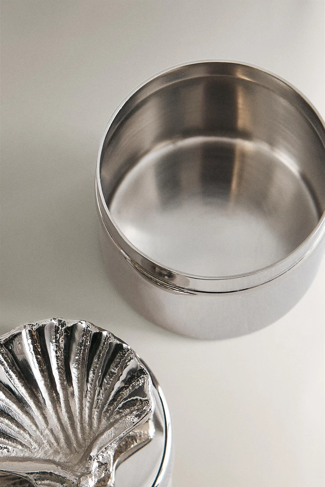 BOÎTE MÉTAL RONDE COQUILLAGE