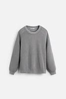 RELAXED FIT STRUCTURE SWEATER