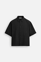 COTTON LINEN JACQUARD SHIRT